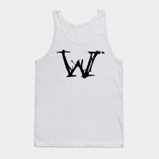 Dark and Gritty letter W from the alphabet Tank Top